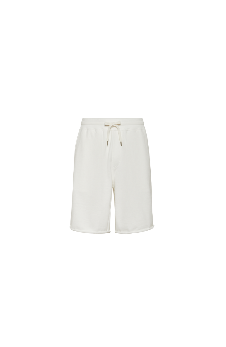 Brunello Cucinelli French terry Bermuda shorts, Main, color, Off-White