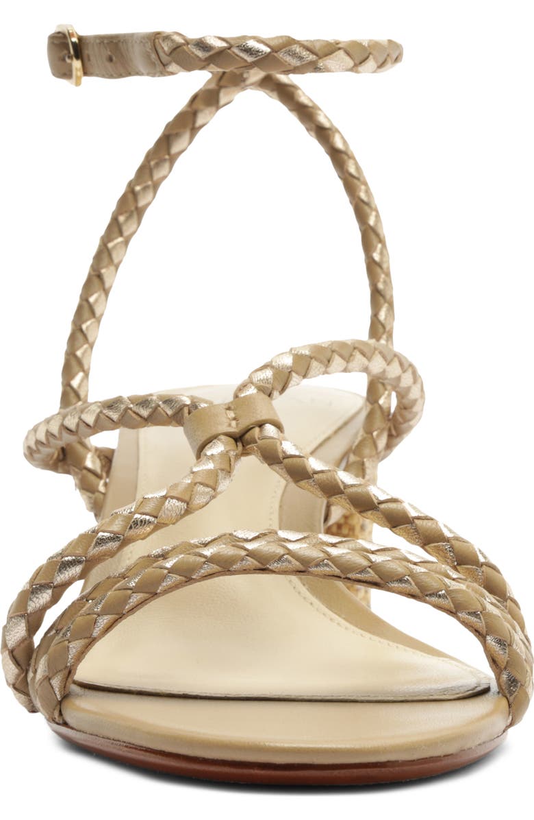 Alexandre Birman Elba Block Heel Sandal, Alternate, color, Semolina/ Golden