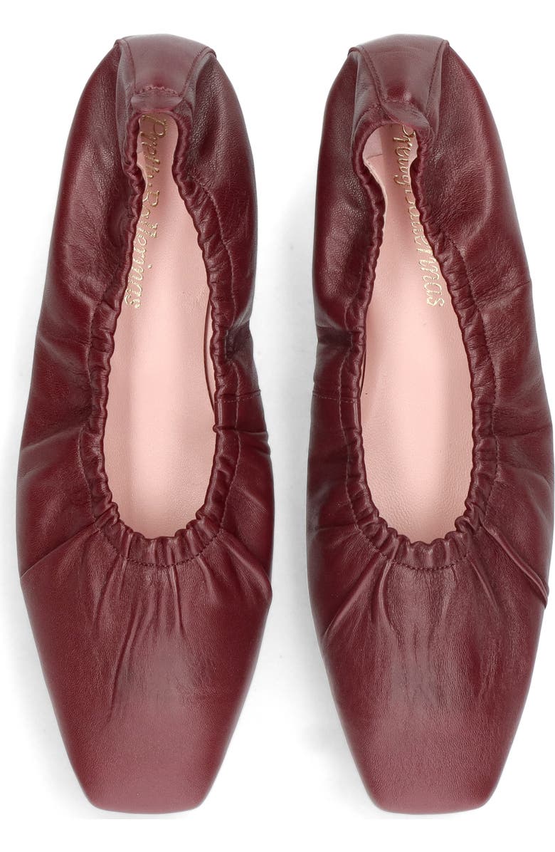 Pretty Ballerinas Rouched Ballet Flat, Alternate, color, Plum