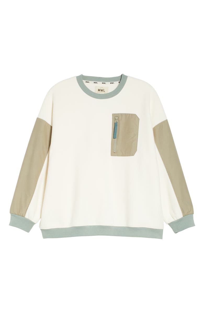 MWL Madewell MWL Betterfleece Colorblock Crewneck Sweatshirt, Alternate, color, 