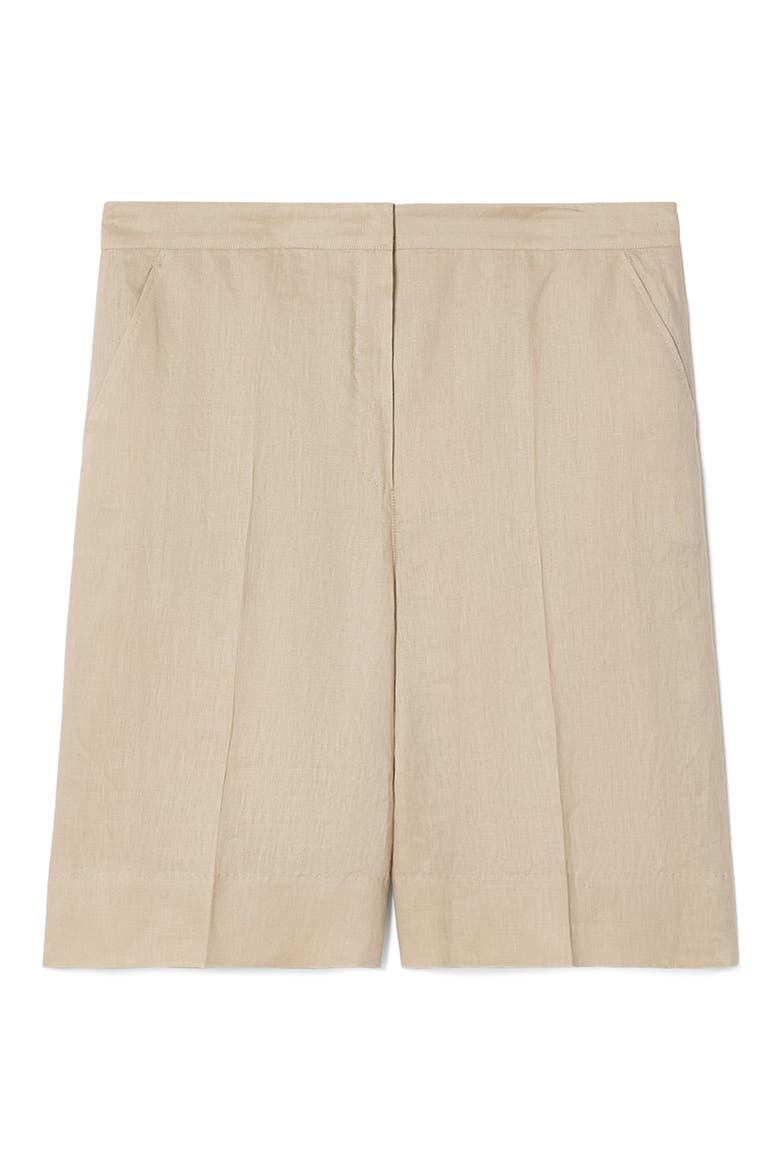 Nodino Linen Shorts, Alternate, color, BEIGE