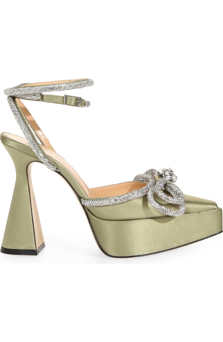 Mach & Mach Double Bow Satin Platform Pump, Alternate, color,