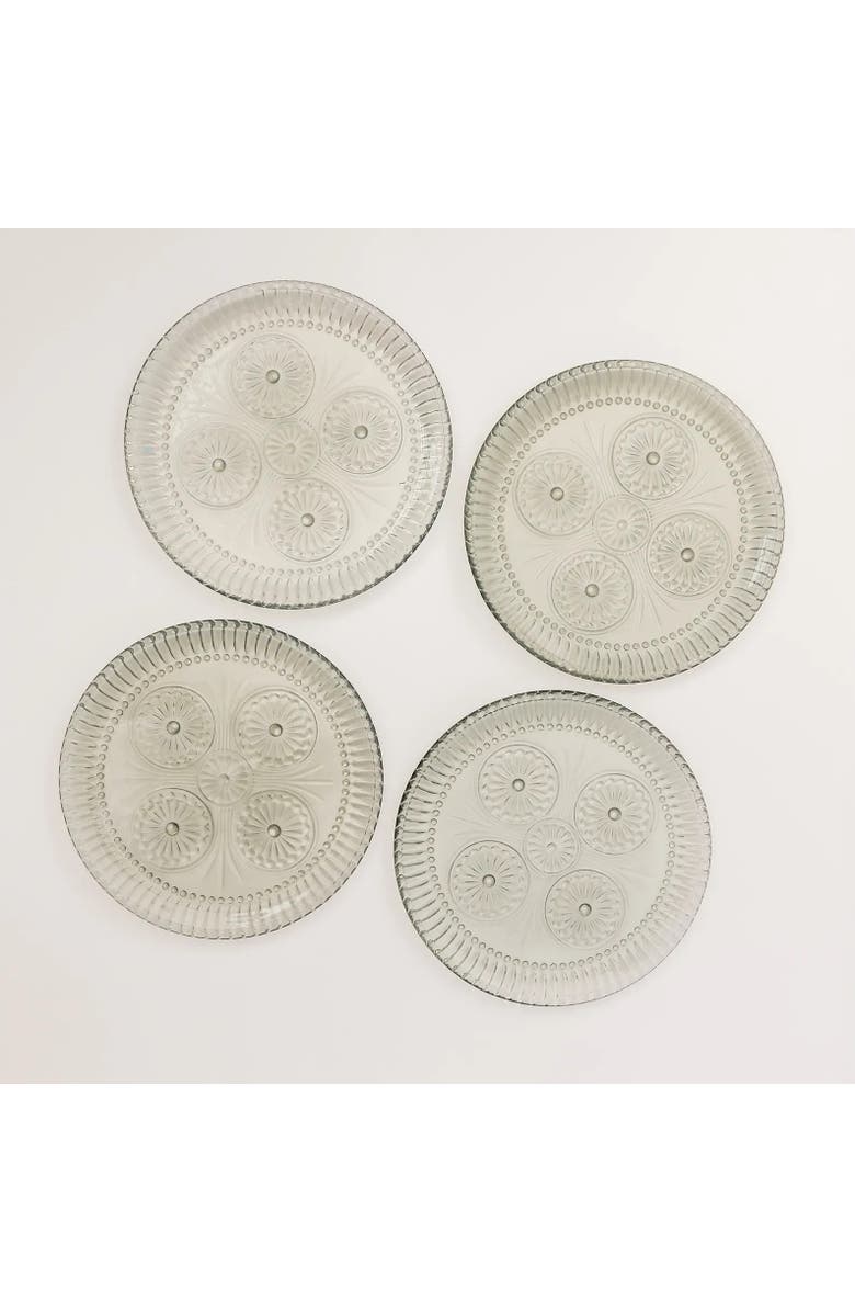 House of Revelry Eden Pressed Glass Plate Set, Alternate, color, NO COLOR