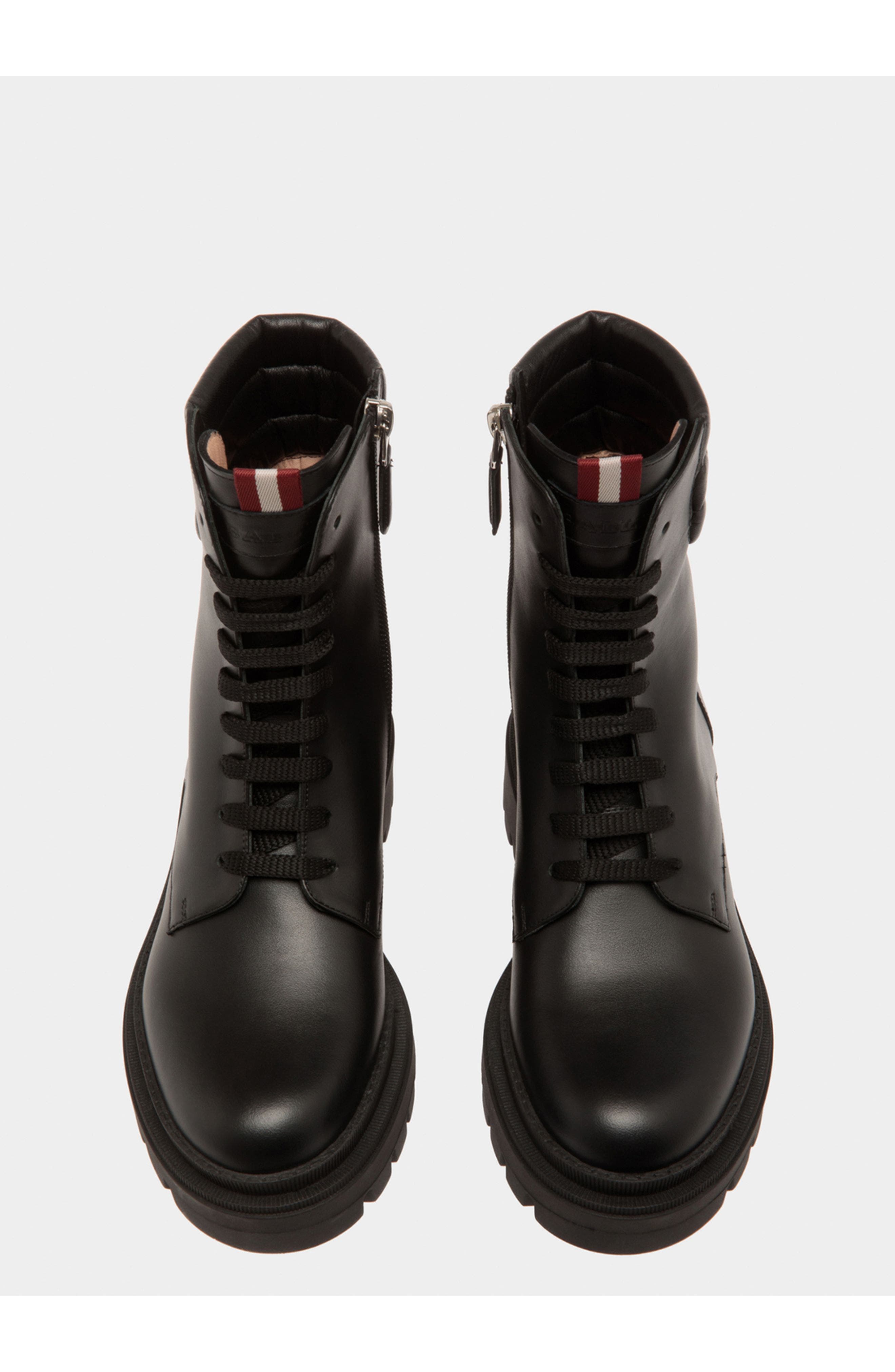 Bally Bootie In Calf Leather Lined with Goat Leather, Alternate, color, 