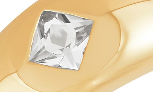 Frankie & Zoe 14k Yellow Gold White Topaz Dome Ring In Yellow Gold