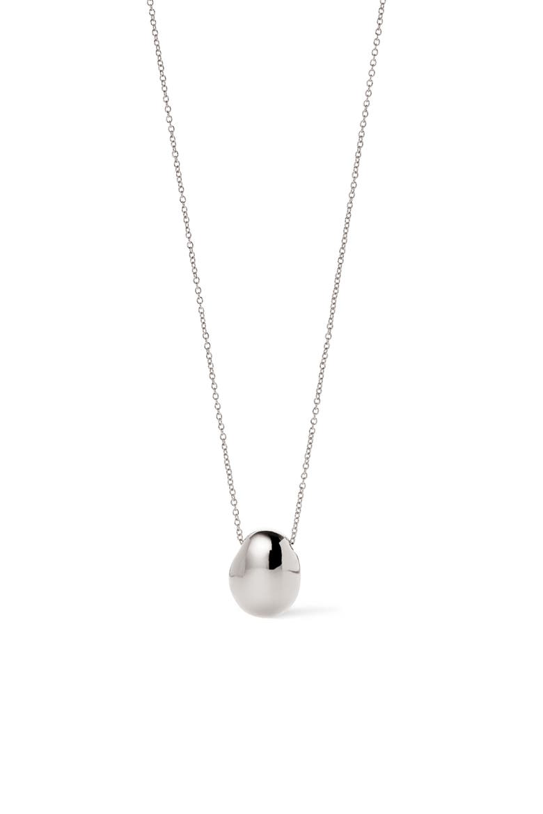 Pendant Necklace - Pebble Mini, Main, color, Silver