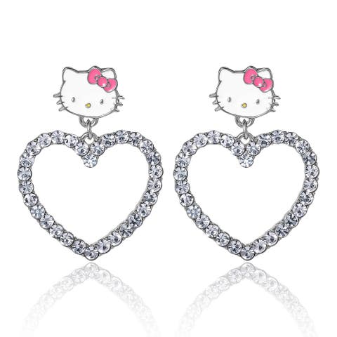 Heart Dangle Drop Earrings