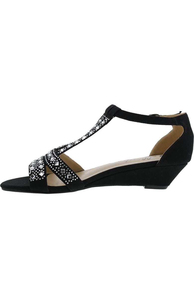 BELLINI Larris Rhinestone Wedge Sandal, Alternate, color, Black