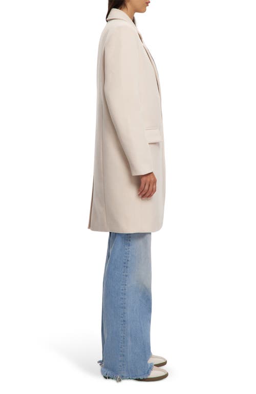 Noize Masa Notch Collar Coat In White