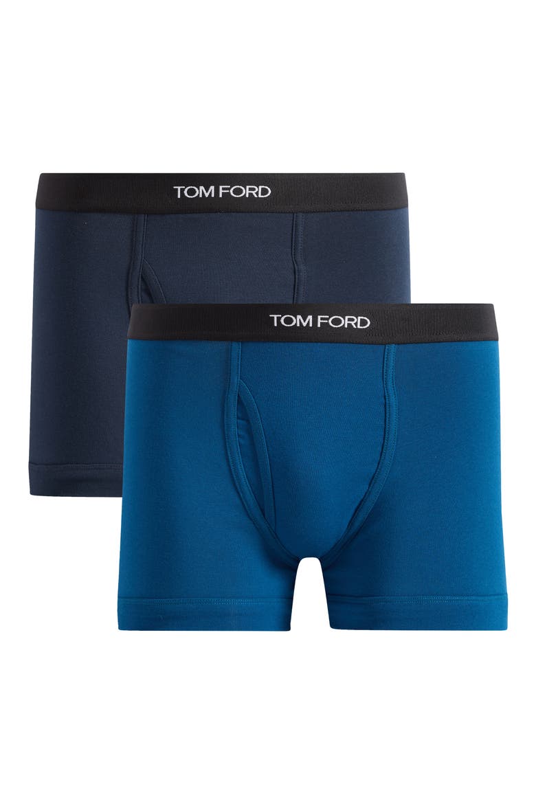 2-Pack Cotton Jersey Boxer Briefs, Alternate, color, NAVY / OCEAN BLUE