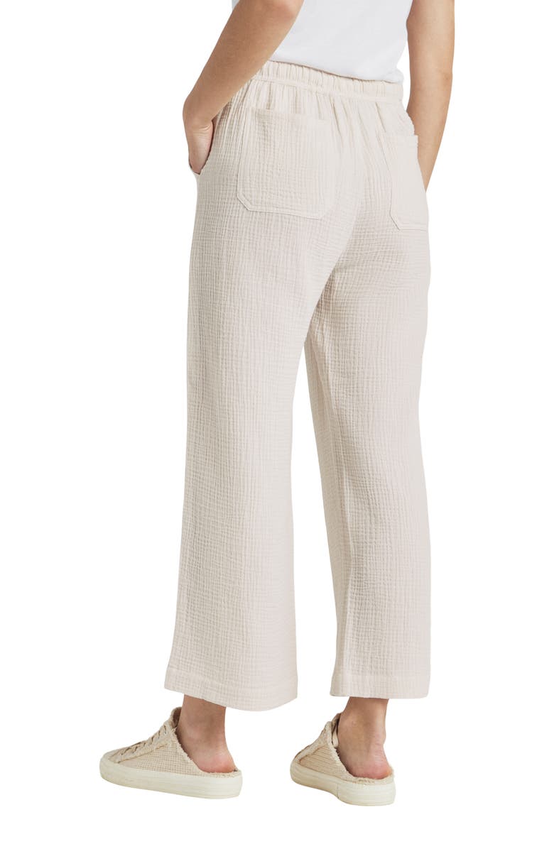 Splendid Adele Cotton Gauze Drawstring Pants, Alternate, color, White Sand