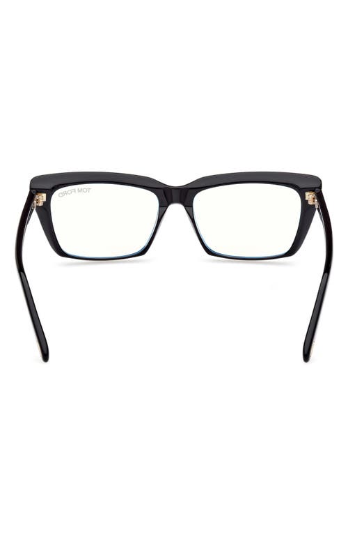 Tom Ford 56mm Square Blue Light Blocking Glasses In Multi