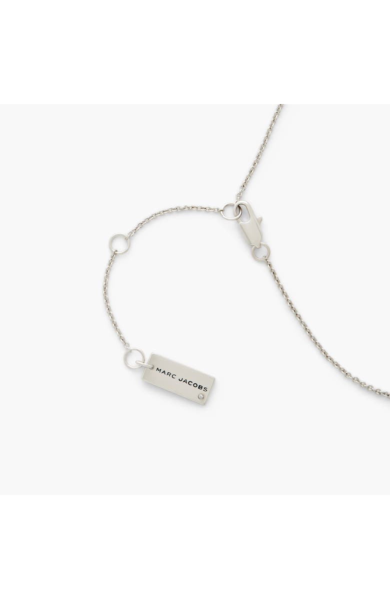 Marc Jacobs The Button Pendant Necklace, Alternate, color, Silver/Black