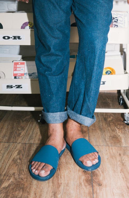 Indosole Responsibly-made Tire Sole Slide Sandals In Blue