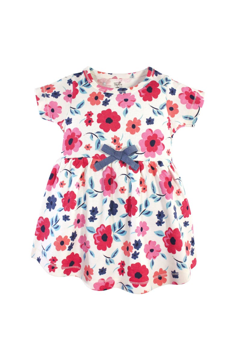 Touched by Nature Organic Cotton Dress and Cardigan, Alternate, color, Garden Floral