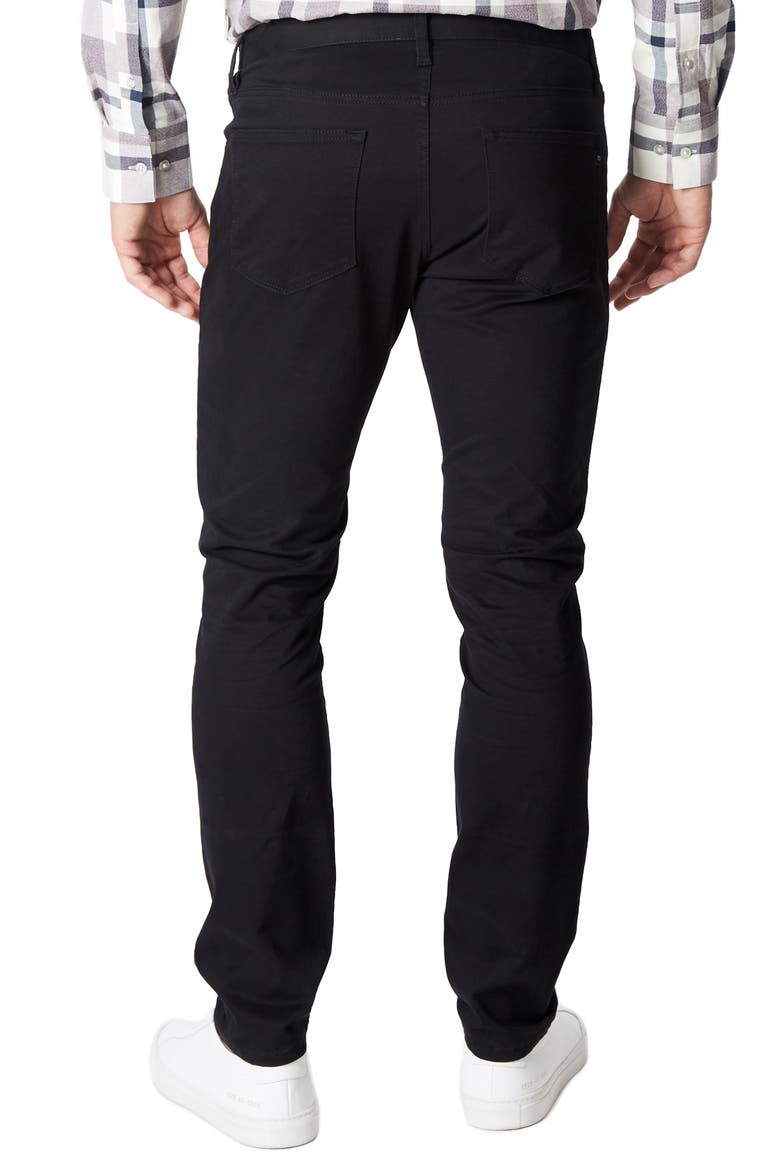 Clifton Slim Brushed Twill Slim Straight Leg Five-Pocket Pants, Alternate, color, BLACK