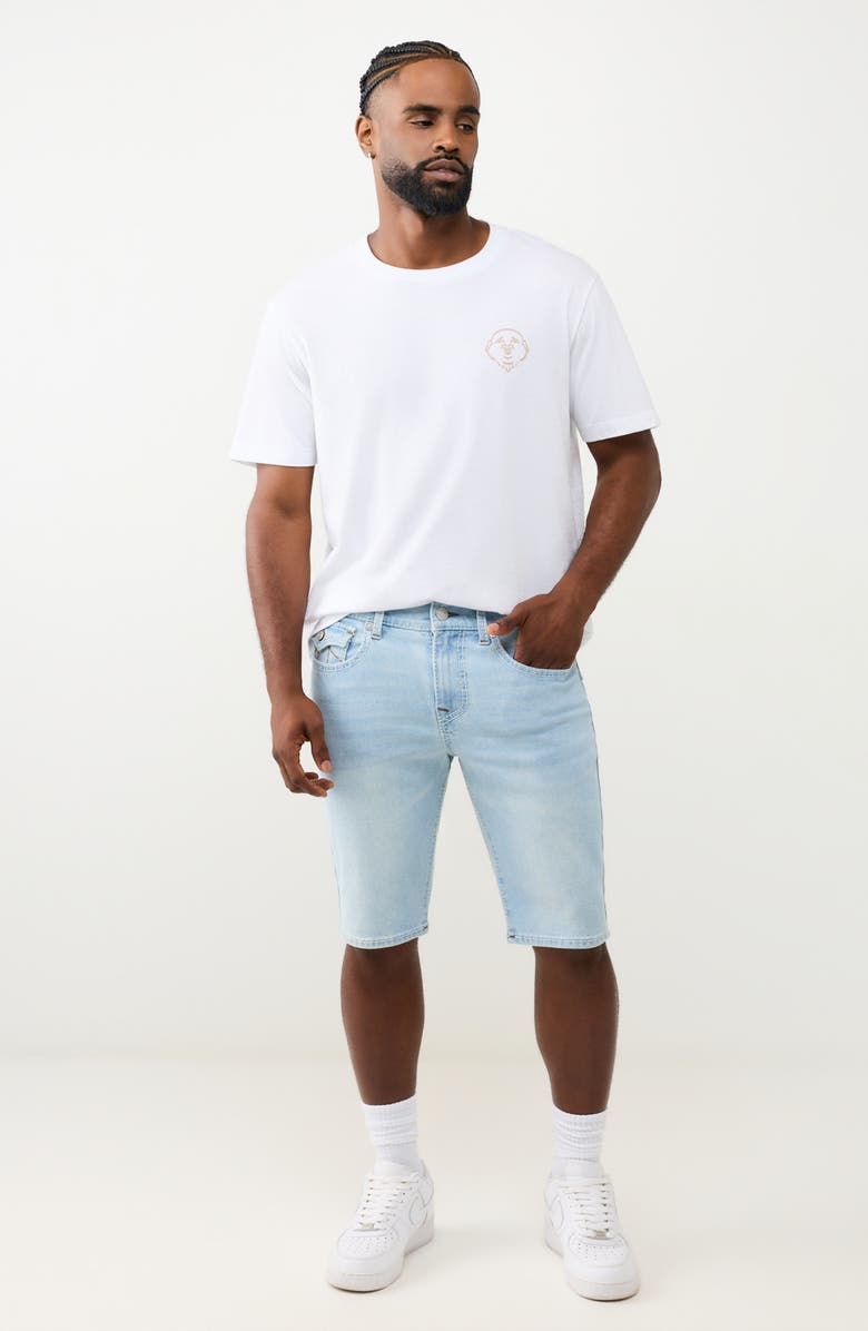 True Religion Rocco Big T Flap Shorts, Alternate, color, Light Journey