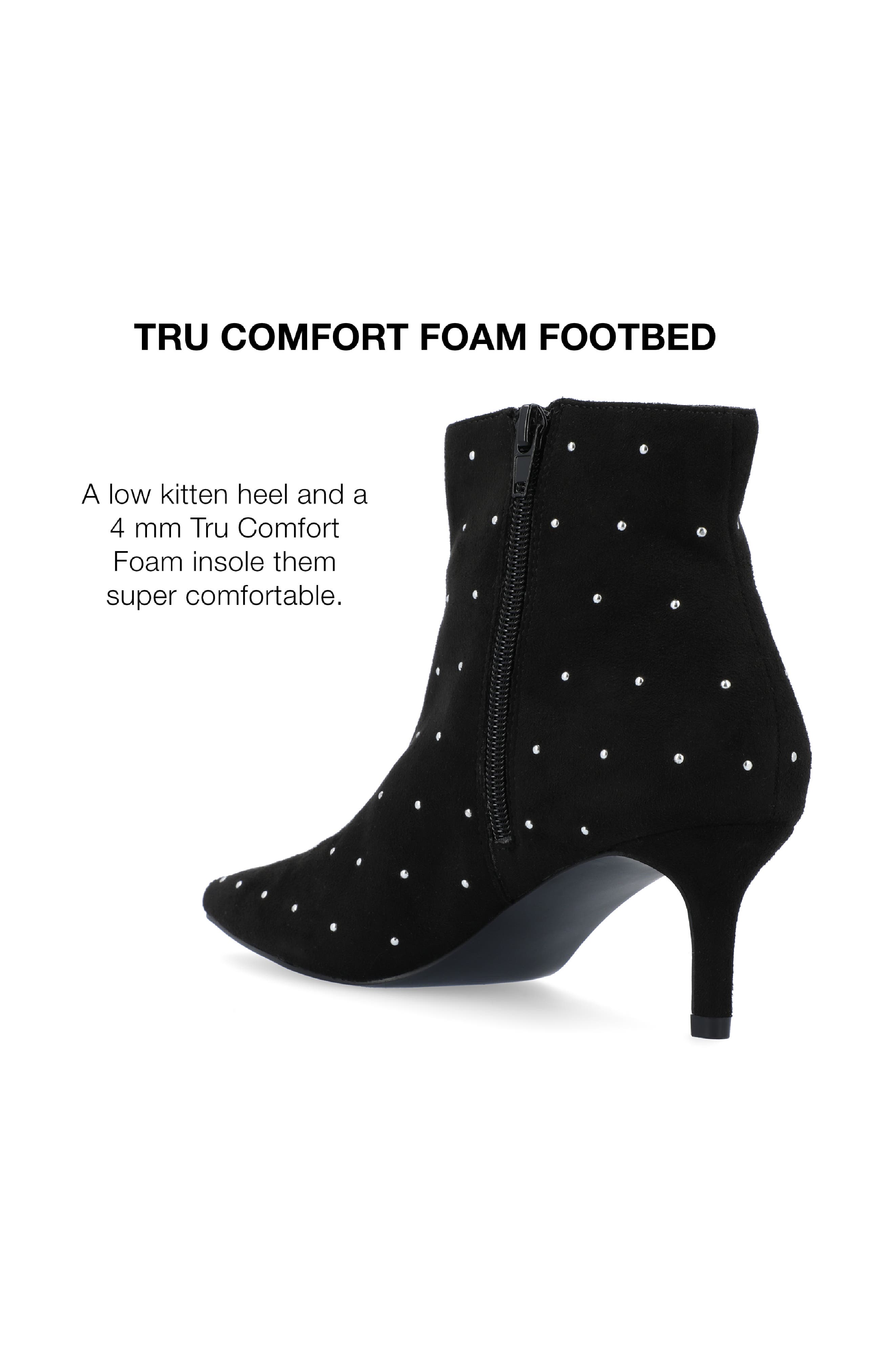 Journee Collection Rossia Kitten Heel Bootie, Alternate, color, Black