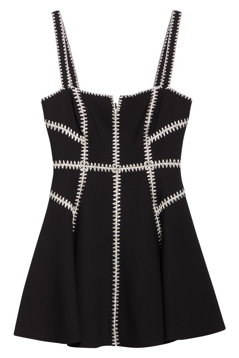 Jelena Fit & Flare Minidress, Alternate, color, BLACK/ GARDENIA