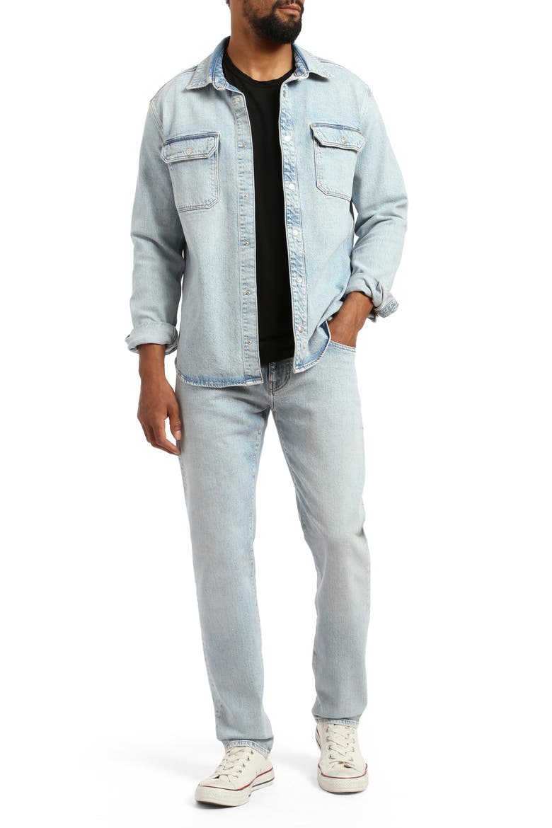 Marcus Slim Straight Leg Jeans, Alternate, color, BLEACHED RECYCLED BLUE