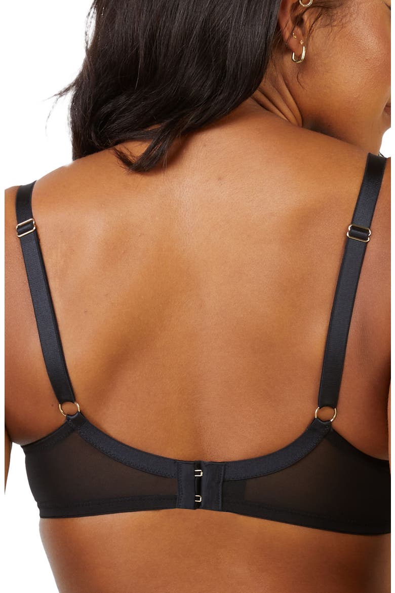Ramona Illusion Mesh Underwire Bra, Alternate, color, BLACK