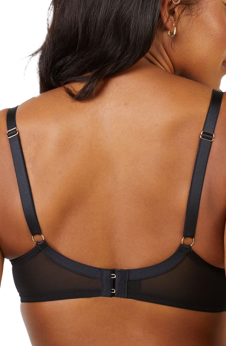 Playful Promises Ramona Illusion Mesh Underwire Bra, Alternate, color, Black