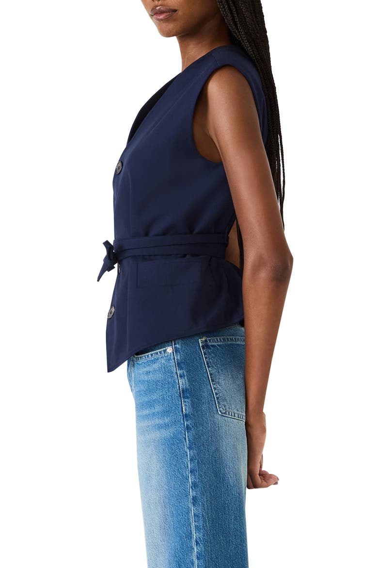 Felicia Belted Vest, Alternate, color, MARINE