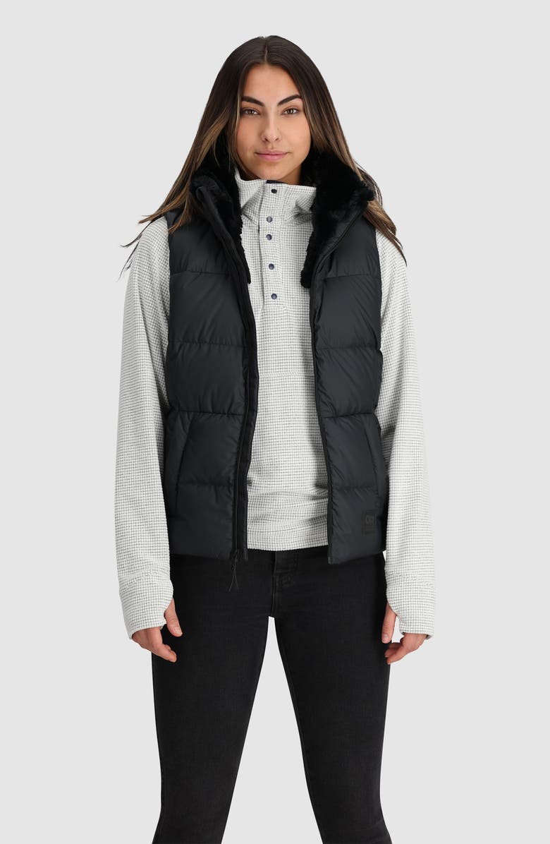 Outdoor Research Coldfront II Hooded 700 Fill Power Down Puffer Vest, Alternate, color, 