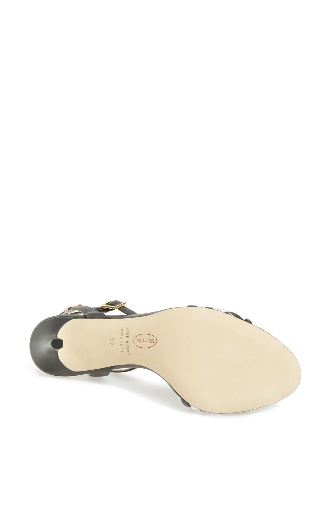 SJP 'Maud' Sandal (Nordstrom Exclusive), Alternate, color, MULTI BLACK/ CHARCOAL/ WHITE
