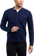Spring + Mercer Patch Pocket Button-Up Polo Sweater