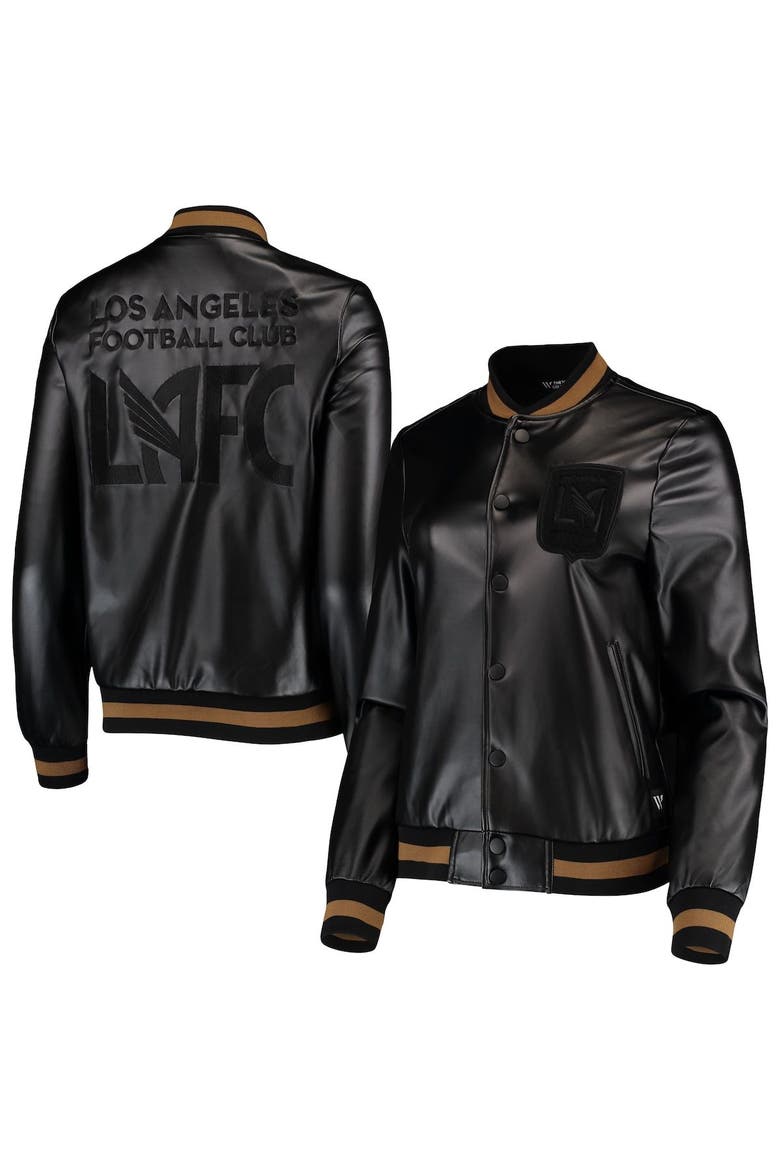 Women's The Wild Collective Black LAFC Full-Snap Bomber Jacket, Main, color, Black