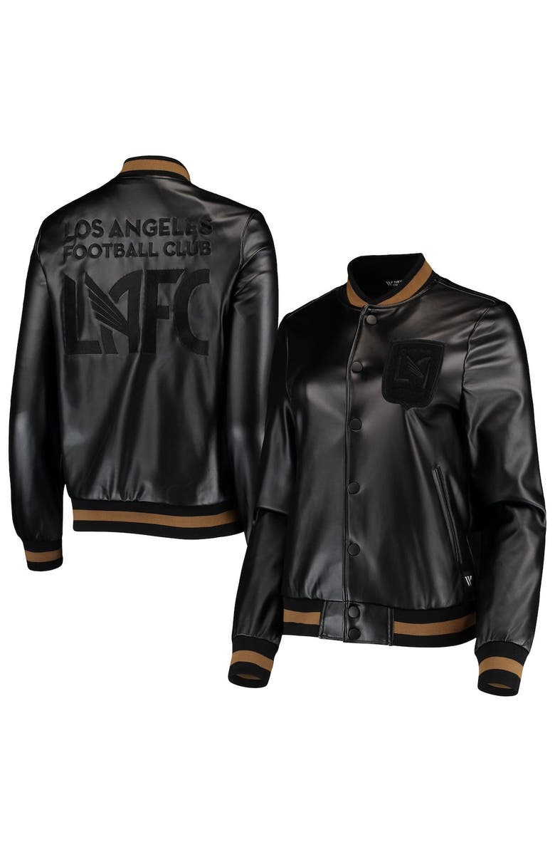 THE WILD COLLECTIVE Women's The Wild Collective Black LAFC Full-Snap Bomber Jacket, Main, color, 