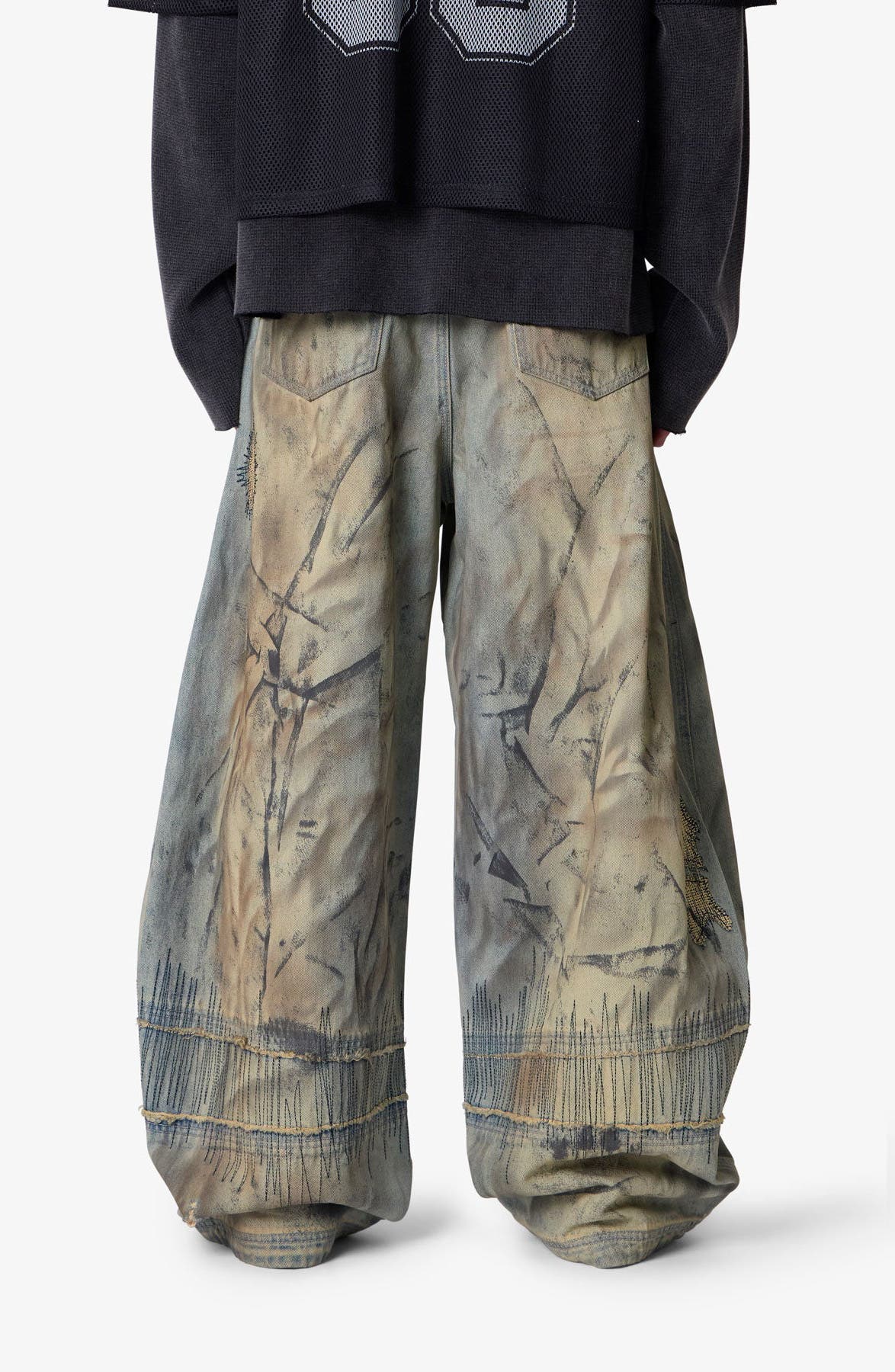 Stitched Barrel Jeans - image 2