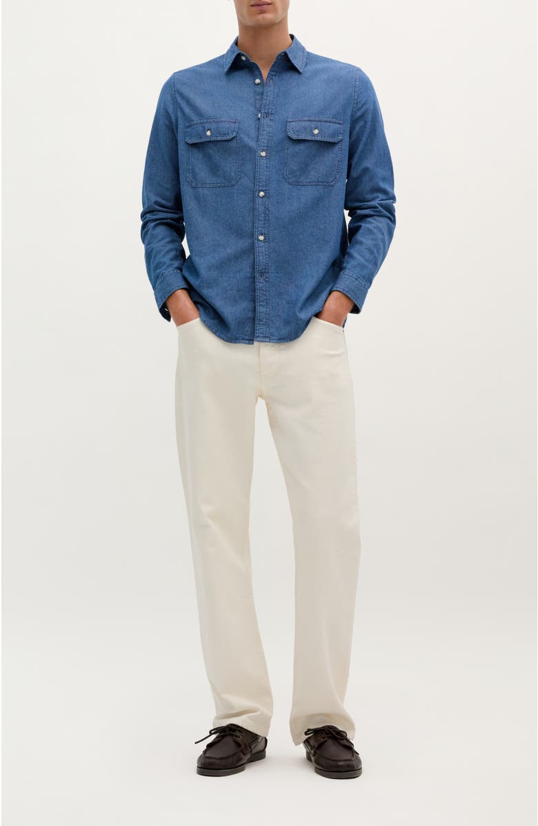 Scalpers Coastal Denim  Pockets Shirt, Alternate, color, Blue Denim