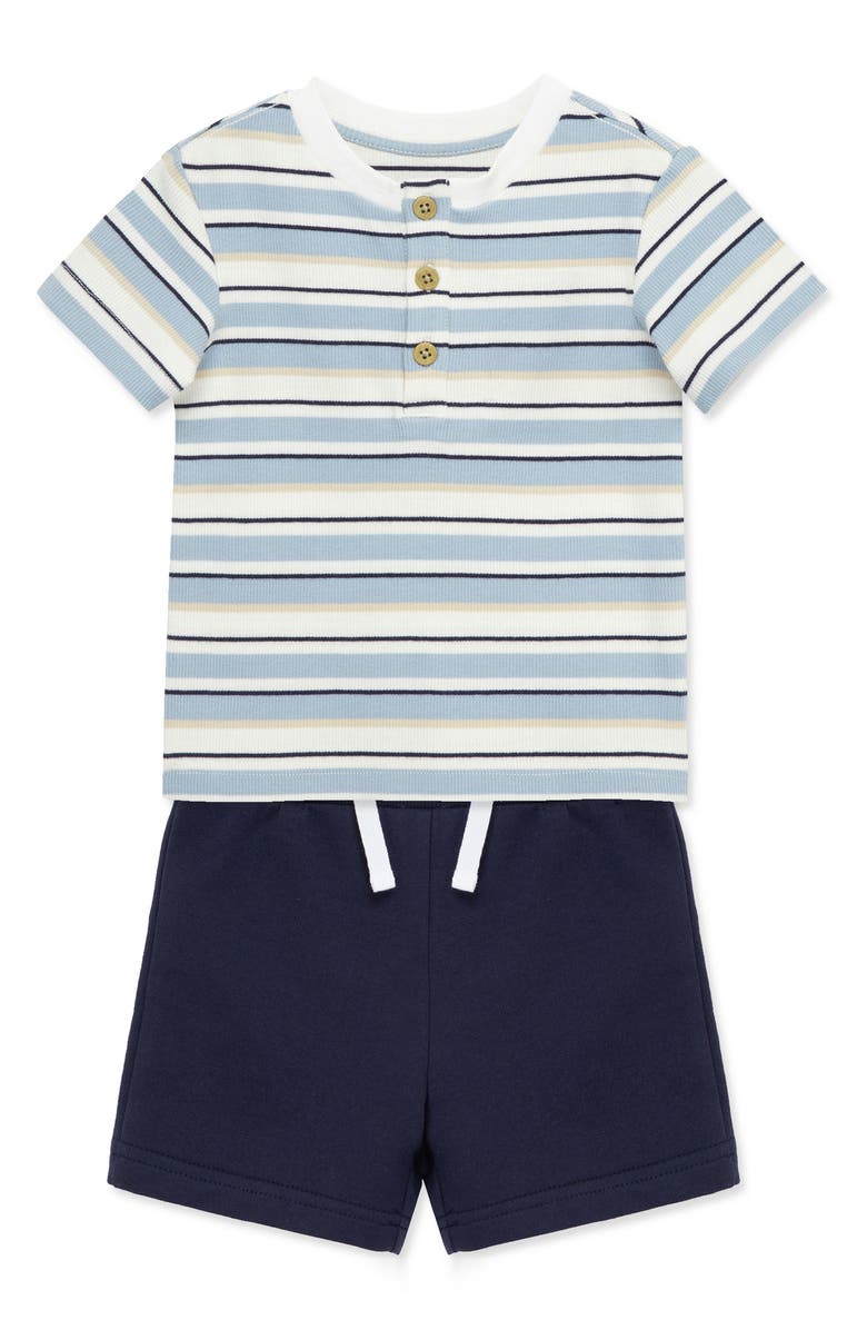 Little Me T-Shirts & Shorts 3-Piece Set, Alternate, color, Blue
