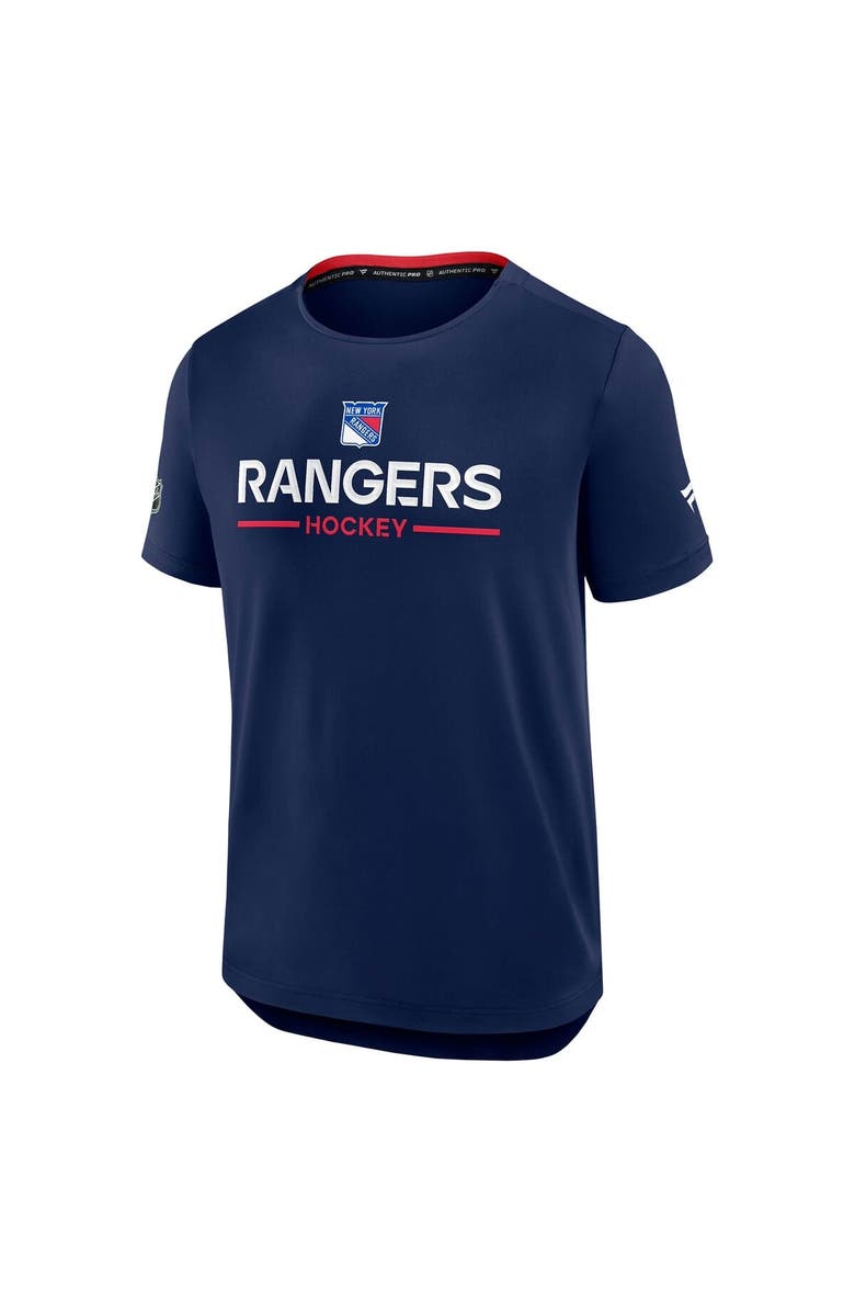 FANATICS Men
s Fanatics Navy New York Rangers Authentic Pro Rink Tech T-Shirt, Alternate, color, Navy