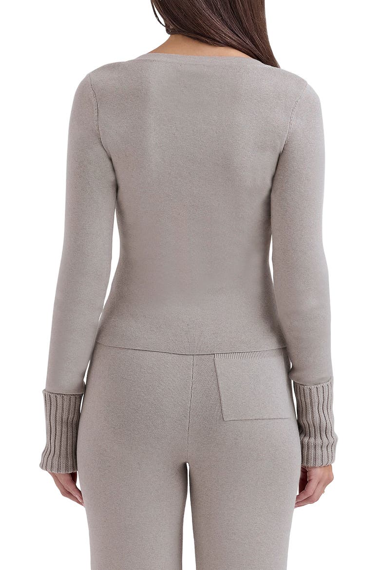Chunky Cuff Cardigan, Alternate, color, GREY