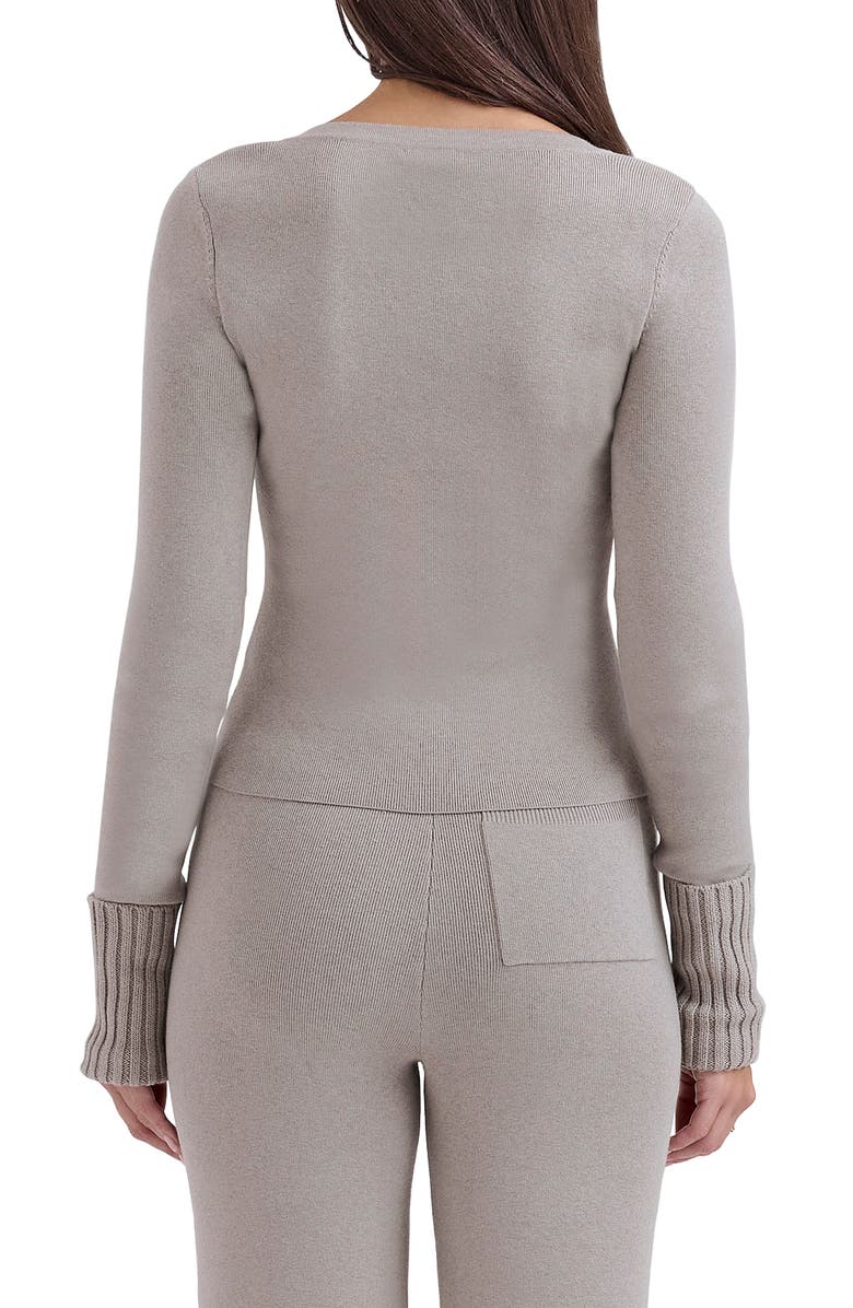 HOUSE OF CB Chunky Cuff Cardigan, Alternate, color, Grey