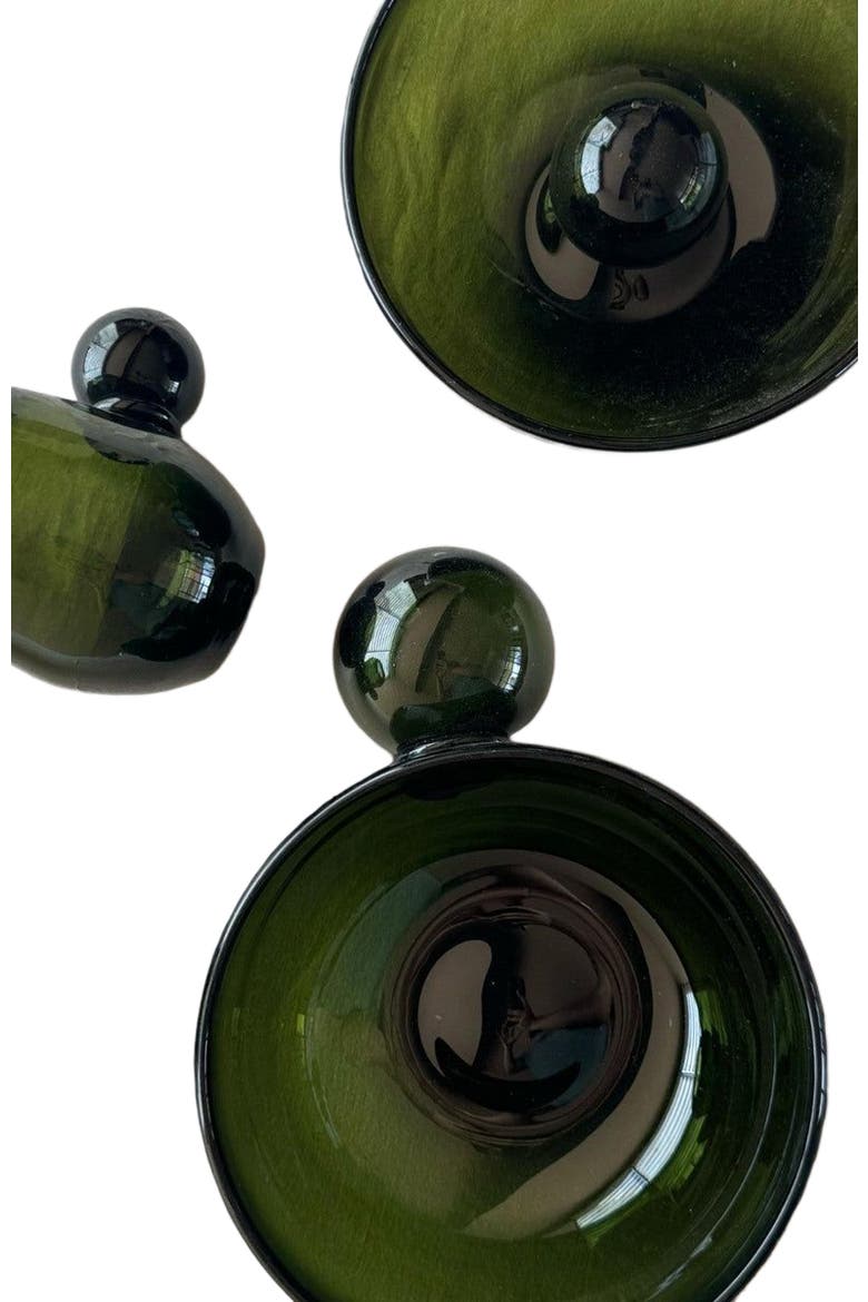 Tezon Green Bowl by Diego Olivero Studio, Alternate, color, Green