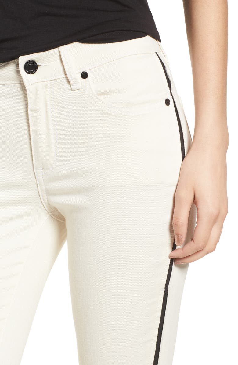 Habitual Demi Inset Stripe Skinny Jeans, Alternate, color, Natural