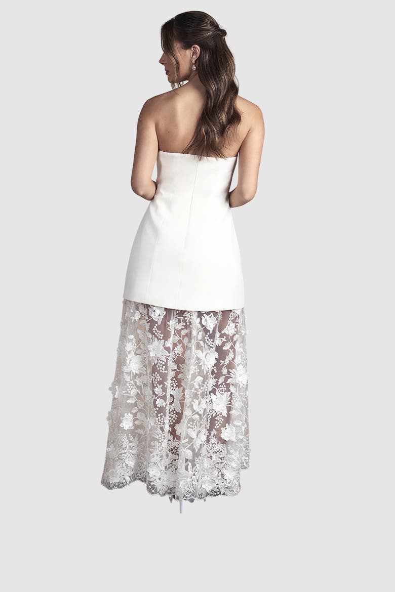 Bandeau Wedding Maxi Dress, Alternate, color, Ivory