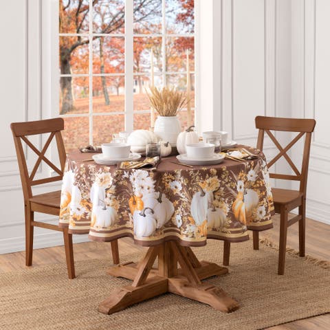 Wheatland Harvest Fall Oval Tablecloth
