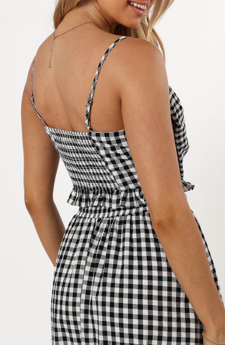Petal & Pup Bambi Bow Crop Camisole, Alternate, color, Black Gingham