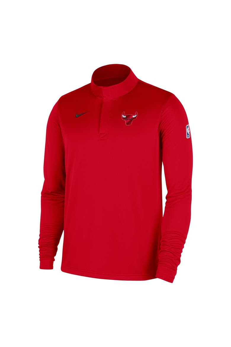 Men's Nike Red Chicago Bulls 2025/26 Authentic Coaches Quarter-Zip Dri-Fit Top, Alternate, color, Red