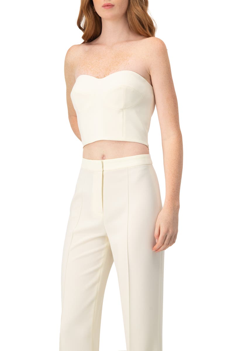 IVONNE Solid Natural Tube Crop Top, Alternate, color, Natural
