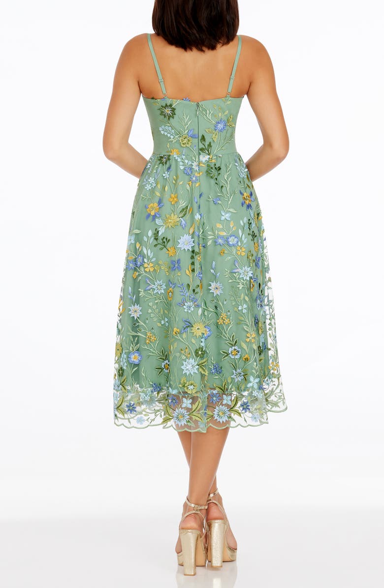 Dress the Population Maren Floral Embroidery Cocktail Dress, Alternate, color,