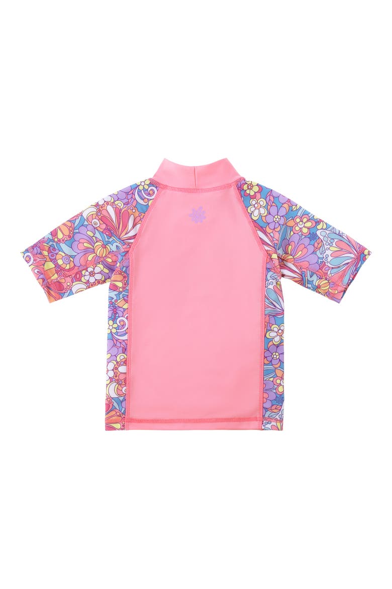 Short Sleeve Sunny Swim Shirt, Alternate, color, Mosaic Butterflies