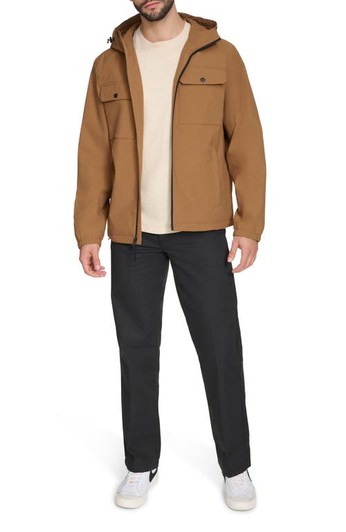 Levi's Men's Hooded Rain Jacket In Worker Brown
