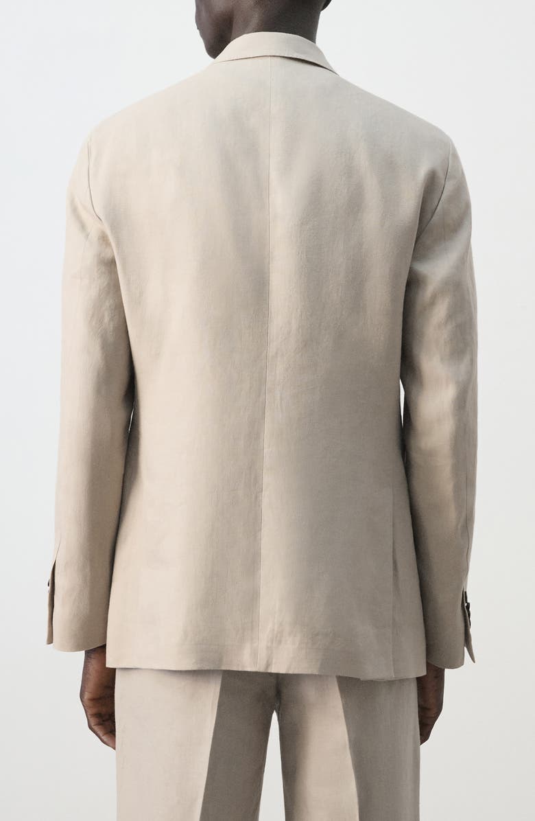 MANGO Amalfi Linen Slim Fit Blazer, Alternate, color, Beige