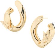 Tasha Butterfly Twisted Frontal Hoop Earrings